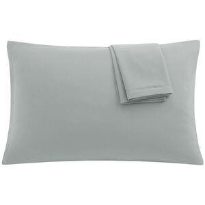2pcs Pillow Cases Soft Microfiber Pillowcases with Zipper (20"x36") Grey